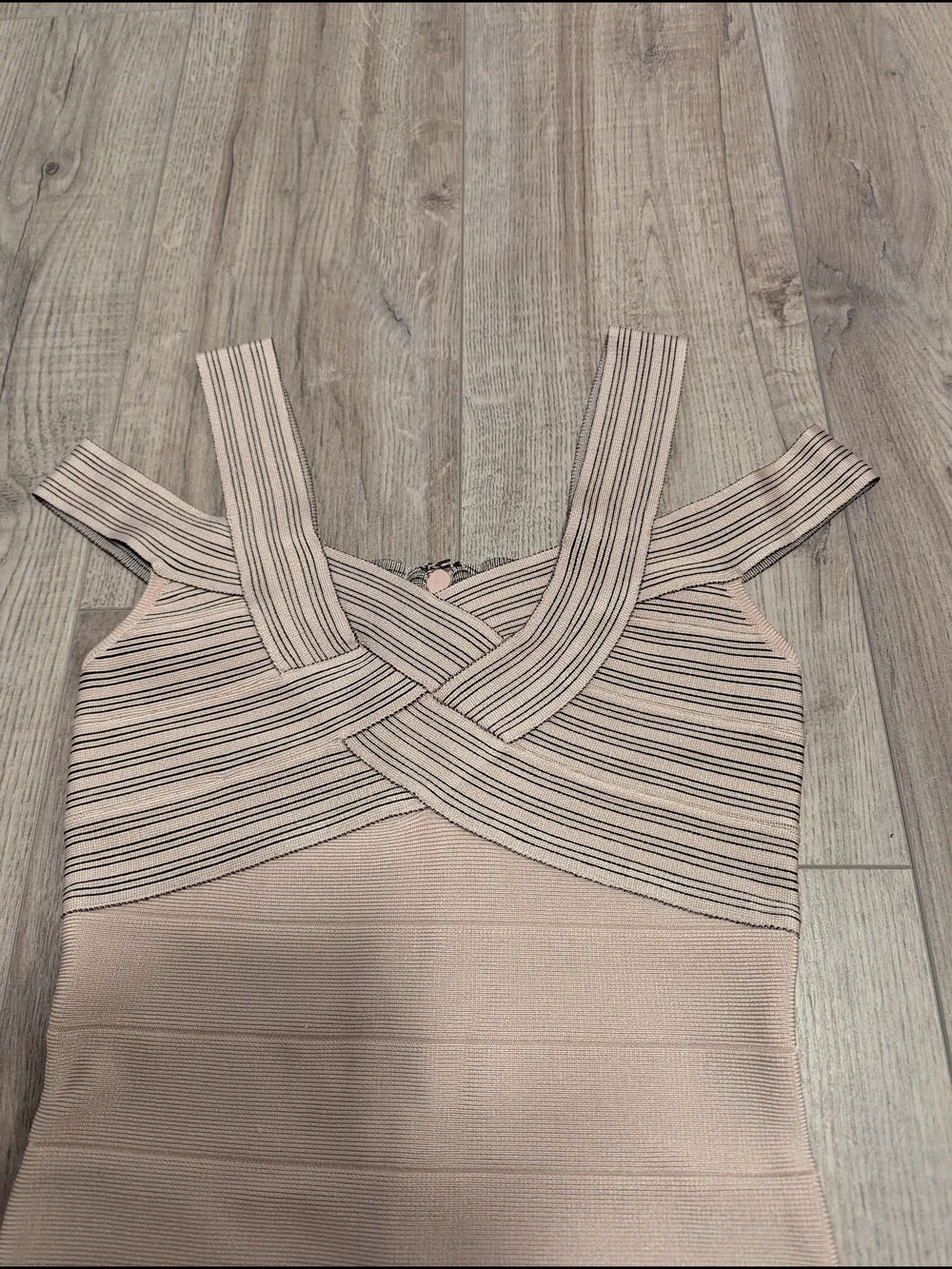 bebe Nude Blush Strappy Bandage Mini Dress - Picture 3 of 11
